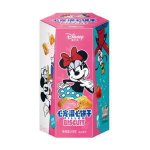 Binqi & Disney Mickey Strawberry Filled Biscuits 45g